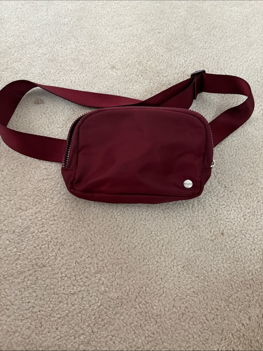 Max Studio Burgundy Crossbody Belt Bag